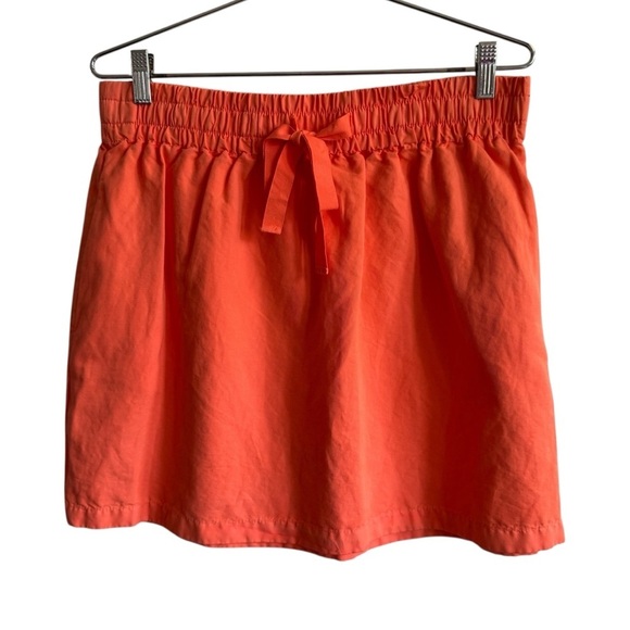 J.Crew Cotton Pull On Drawstring Coral Skirt, Size 10 - Picture 2 of 6